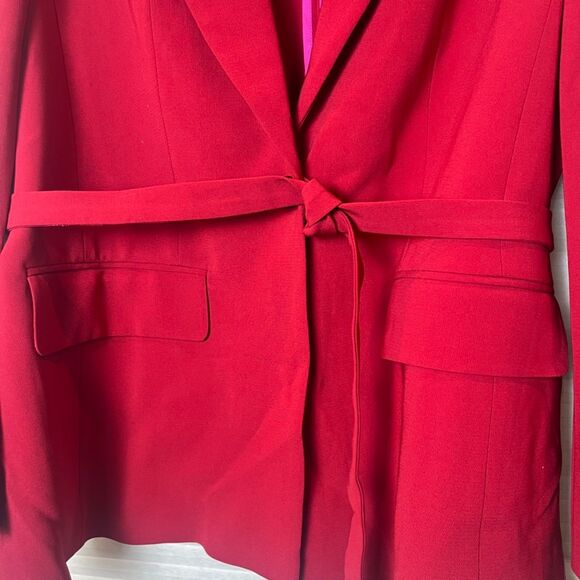 MARC CAIN • Red Blazer w/ Sash Belt (removeable) • Size US 14 (N6) - Picture 9 of 10